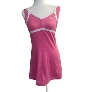 Nike Dri-FIT Pink Tennis -Pickleball Dress Y2K Sporty Barbiecore Size L  Stretch